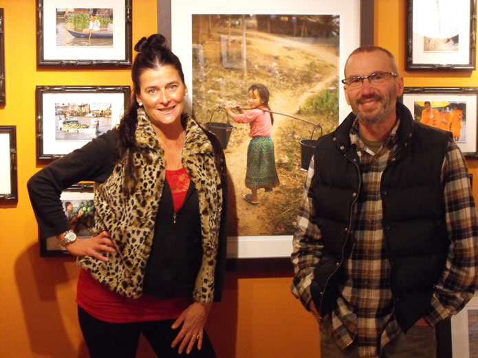 Kerry with Nick Zungoli of Exposures Gallery Mekong Journal Exhibition