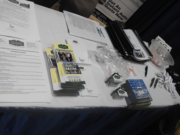 Table at Seely and Durland had a lot of giveaways